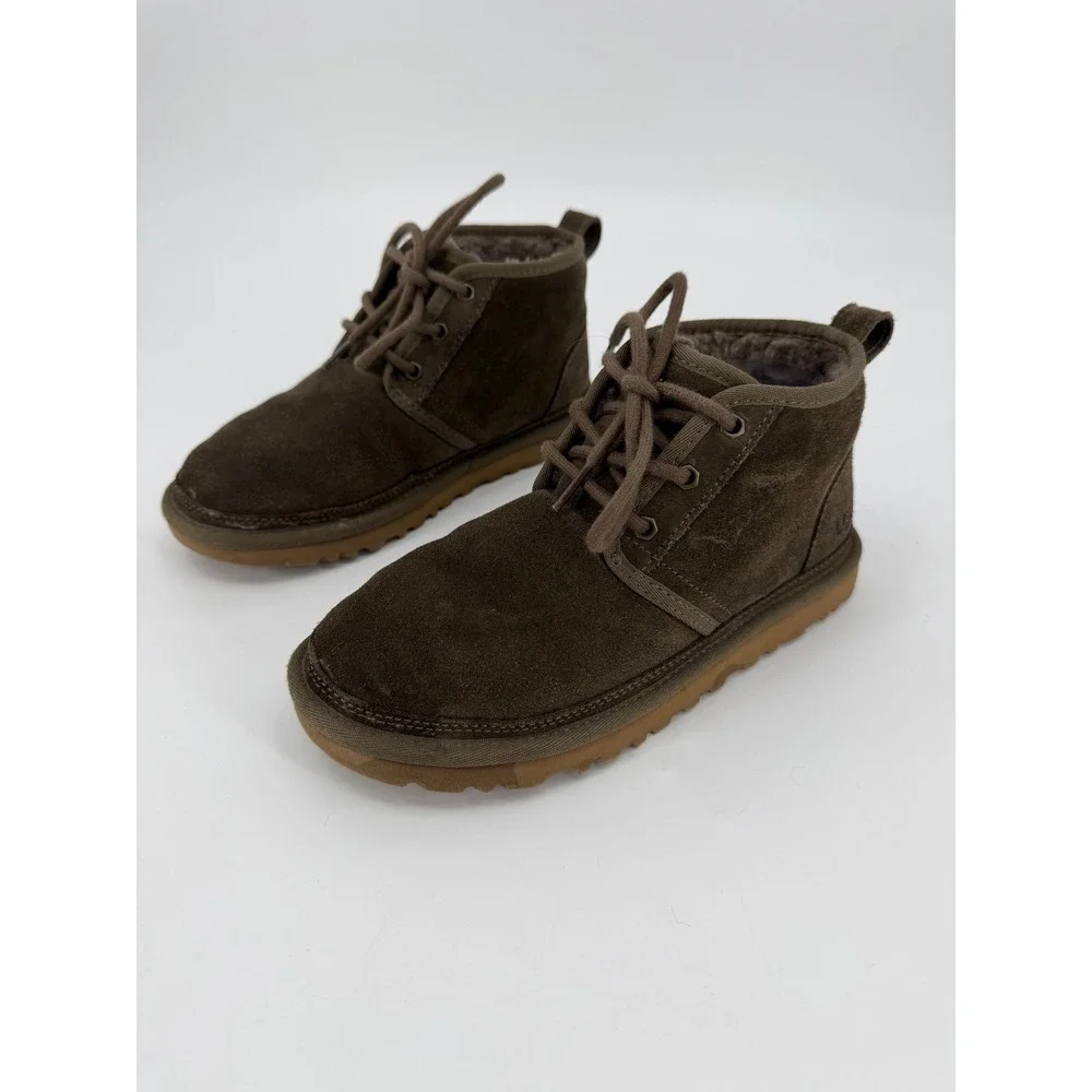 UGG Neumel Burnt Olive Suede Lace Up Chukka Boots 1094269 Womens 7